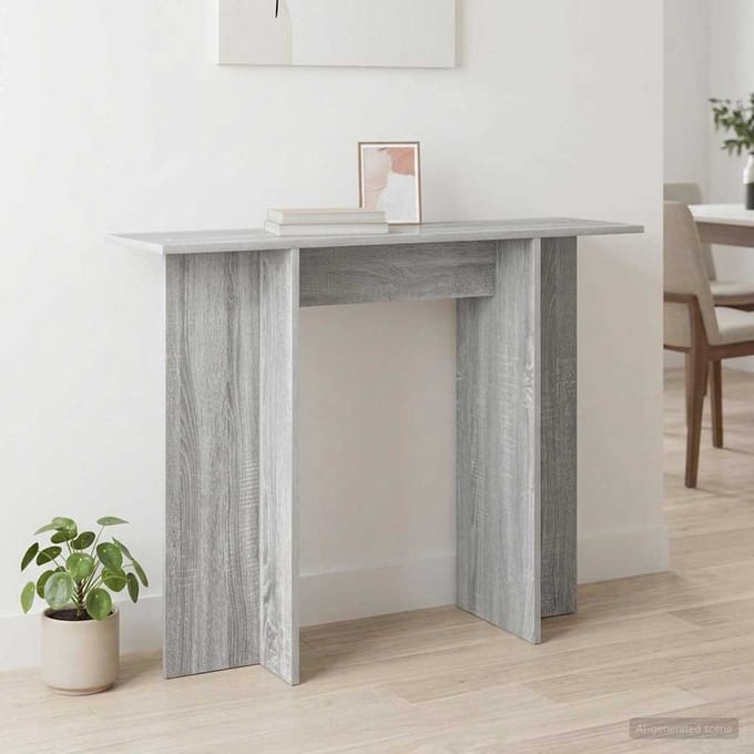 vidaXL - Wandtafel - Grijs - sonoma - 100 - x - 30 - x - 75 - cm - Bewerkt - hout