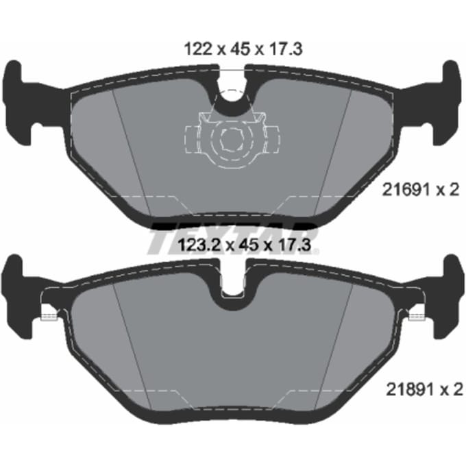 Remblokset TEXTAR 2169103, achter