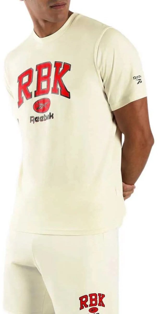 Reebok Collegiate T-shirt Met Korte Mouwen Beige S Man