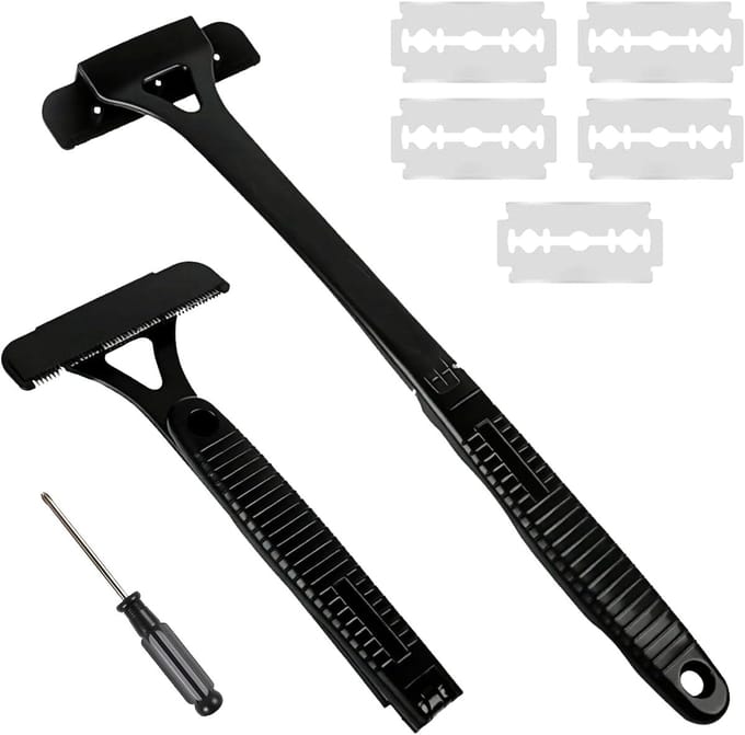 Lichaamshaar Trimmer - Scheerapparaat Rug - Gladde Huid - Inklapbaar Handvat - 5 Extra Mesjes - Zwart