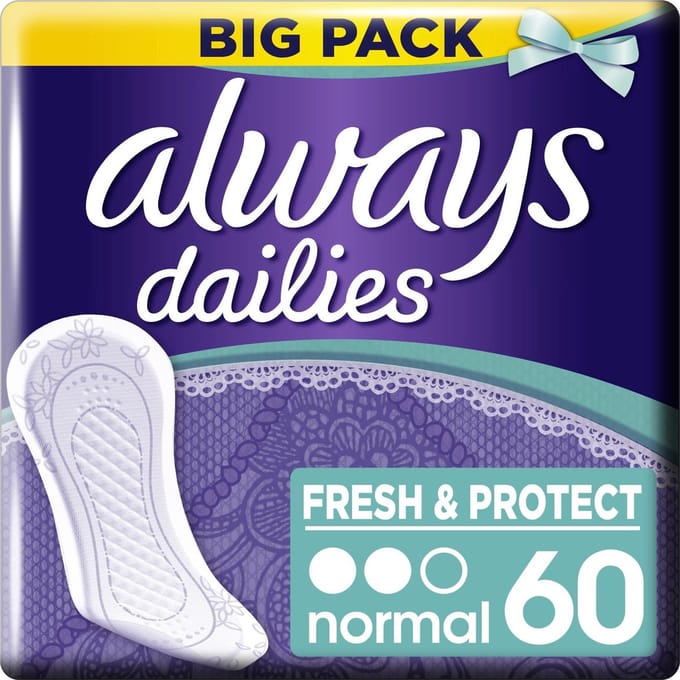 Always Inlegkruisjes Dailies Fresh & Protect Normal 60 stuks