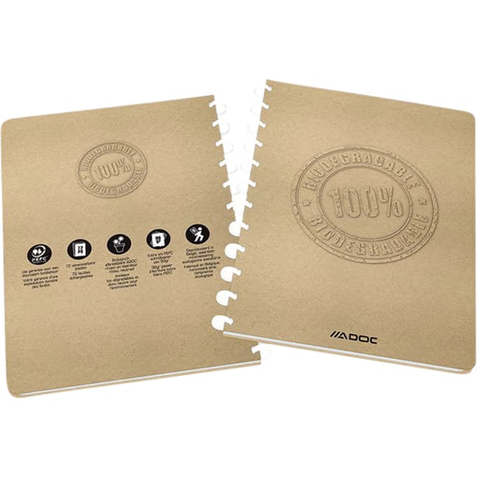 Schrift Adoc BIO A4 ruit 5x5mm 144 pagina's 90gr kraft