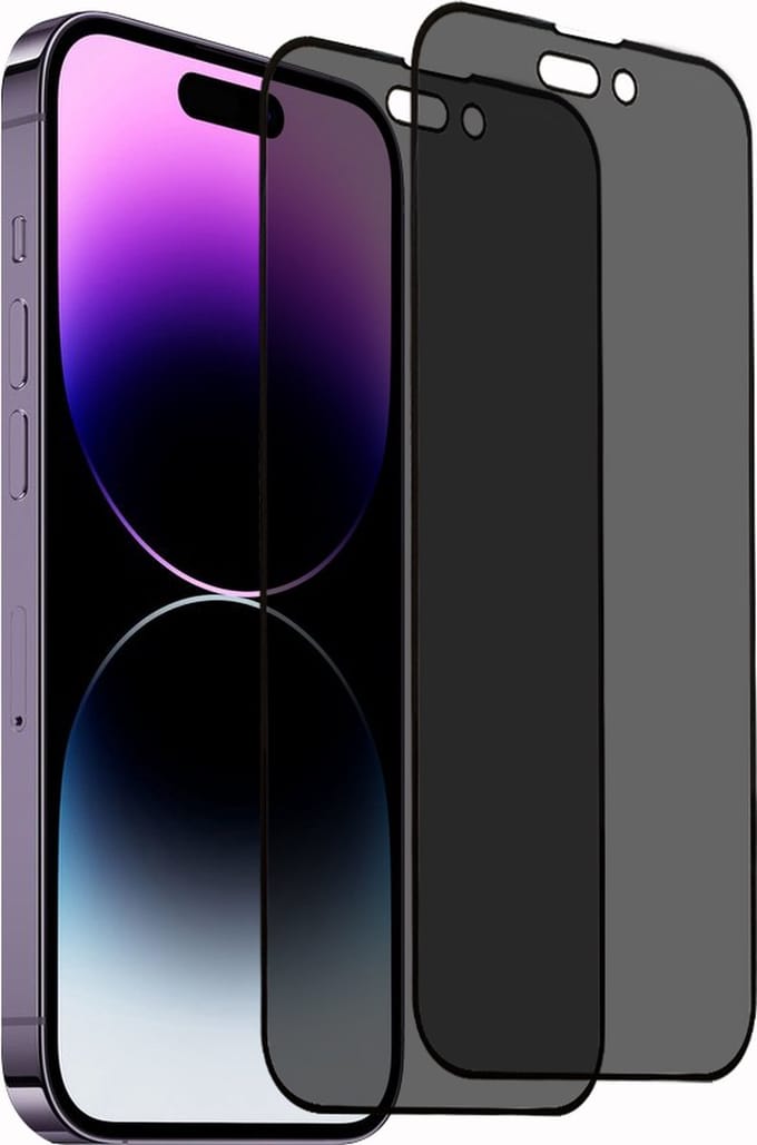2x iPhone 14 Pro Max Screenprotector privacy - gehard beschermglas screen protector iPhone 14 Pro Max - Anti Spy - Arara