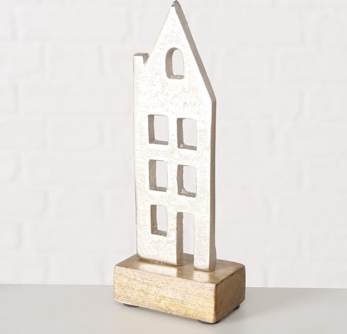 Decoratief Object Hus - Huis - Mangohout - Groot