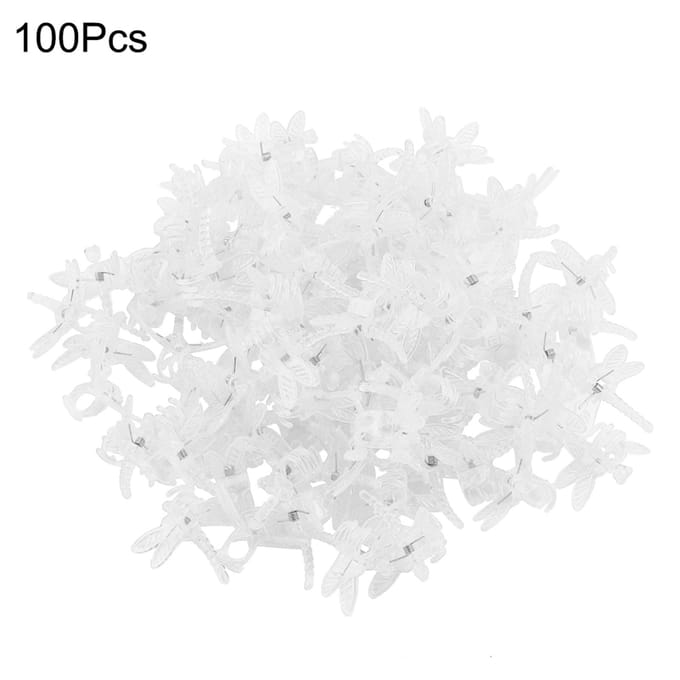 100 Stuks Tuingereedschap Stengelclips Omhoog Groeien Orchidee Plastic Mini Stengels Bloem Transparant white