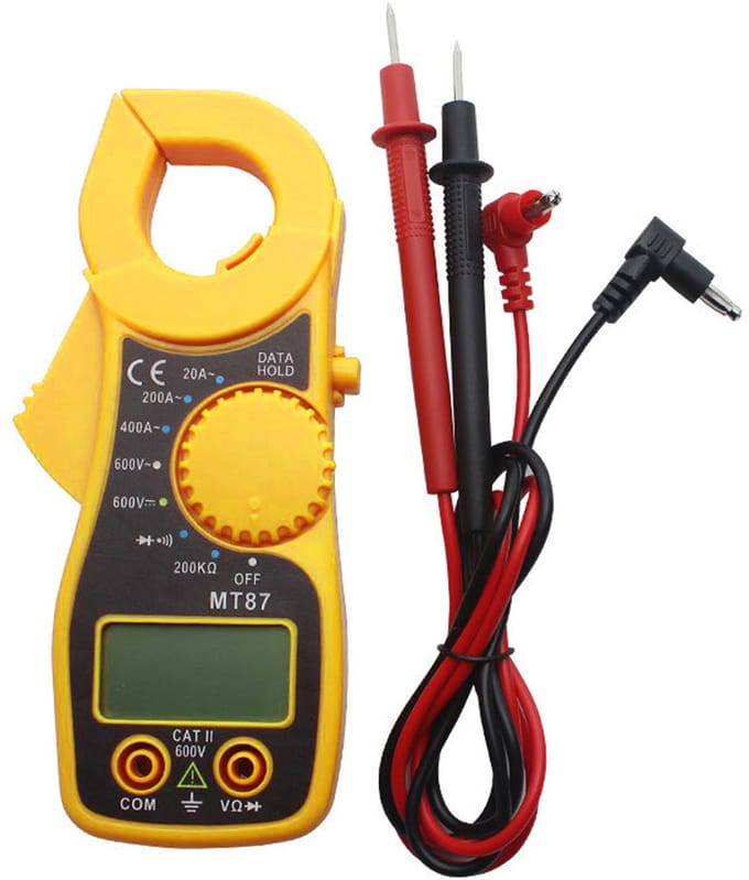 Oneay Digitale Multimeter met AC/DC Stroomtang – Voltmeter, Ampèremeter en Ohmmeter – LCD Voltstester – Compacte Multitester op Zakformaat