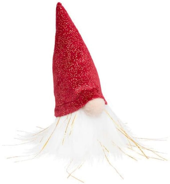 Fééric Lights and Christmas Kerst Verlichte Kabouter - Ø6cmxH13cm - Rood