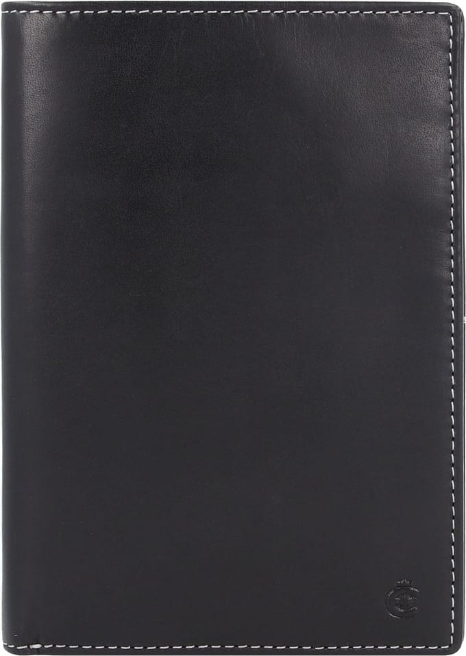Esquire Leren Kaarthoes Identiteitskaarthoesje Dallas Card Case Black Zwart