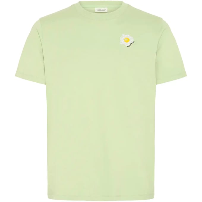 Geborduurd T-shirt Casual Friday Blom 0255