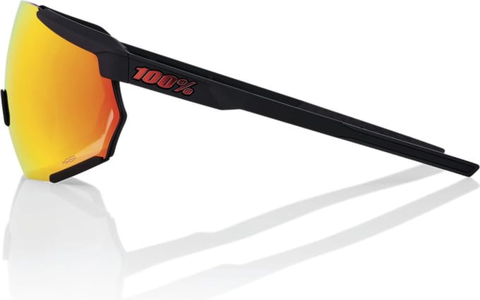 100% Racetrap 3.0 - Soft Tact Black - HiPER Red Multilayer Mirror Lens