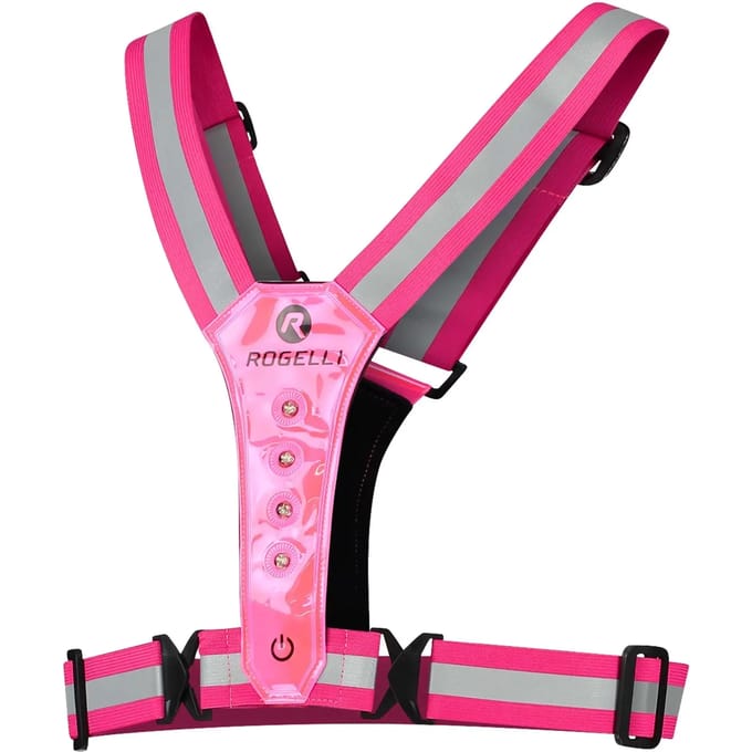 Rogelli Led Fluor Reflectievest - Roze - One Size