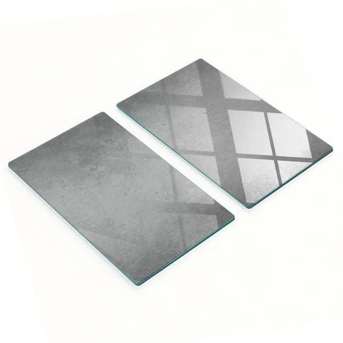 Multifunctionele decoratieve keukenplanken van gehard glas en beton, 2x30x52 cm