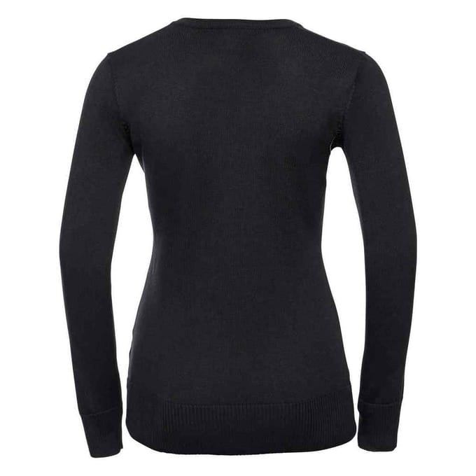 Russell Collection Dames/Dames Marl V Hals Sweatshirt (Zwart)
