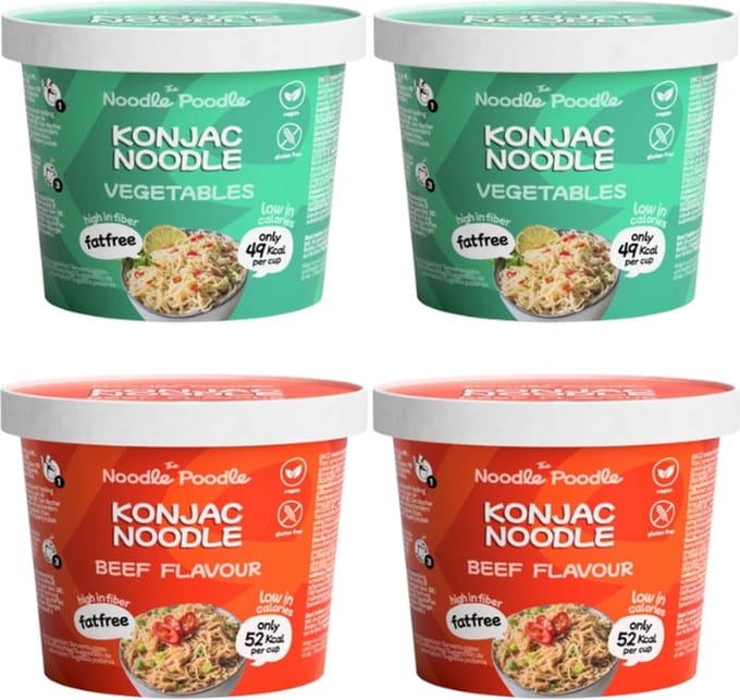 The Noodle Poodle | Mix | Konjac Noodles | 4 x 150g