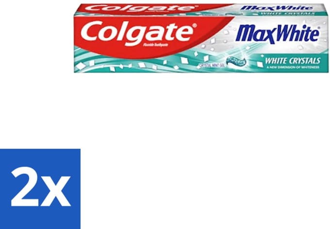 Colgate - Max White - Whitening Crystals - Tandpasta - 100ml - Voordeelverpakking - 2 stuks