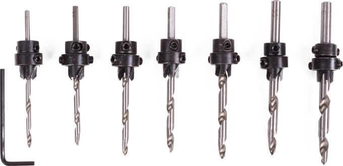 Benson Verzinkboorset - Ø 3 t/m 6 mm - 7-delig - Traploos instelbare diepte