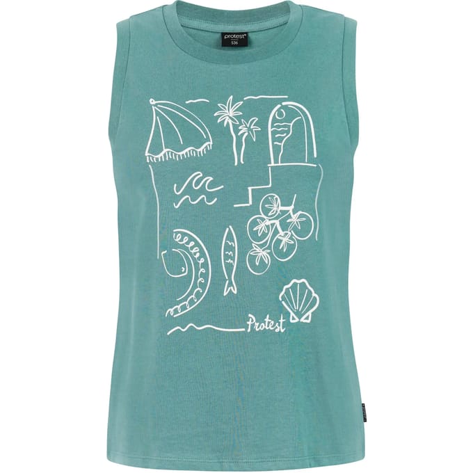 Protest PRTAnother - Singlet Dames - Normale pasvorm - Ronde hals - Mouwloos - Wit