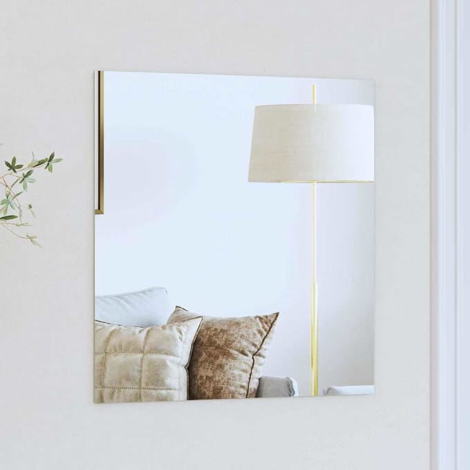 vidaXL - Wandspiegel - Vierkant - 50 - x - 50 - cm - gehard - glas