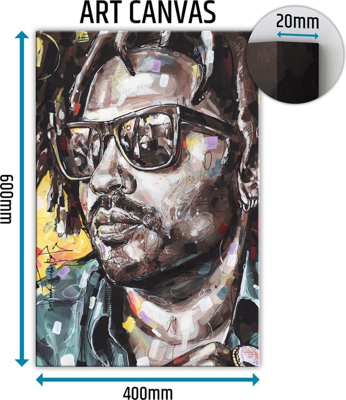 Lenny Kravitz canvas schilderij 40x60 cm
