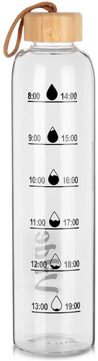 Vilde - Waterfles - 1 l - RVS - Borosilicaatglas