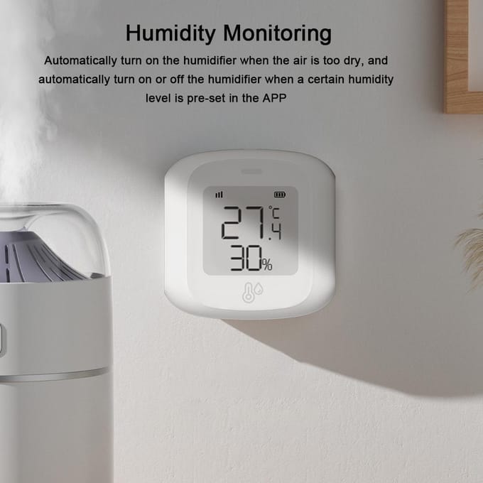 Tuya ZigBee temperatuur-vochtigheidstester Digitaal display Mobiele APP op afstand bedienen Tuya WIFI veelkleurig