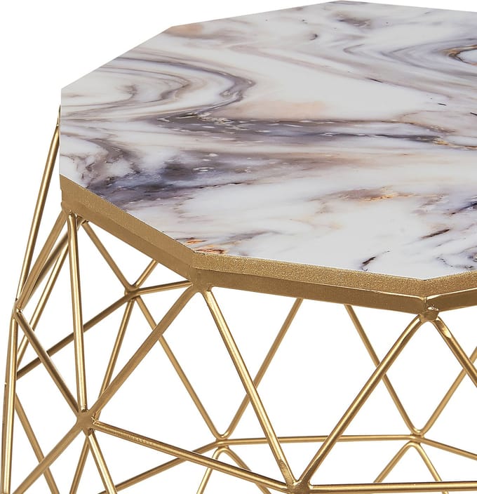HALSEY - Bijzettafel - Goud - MDF