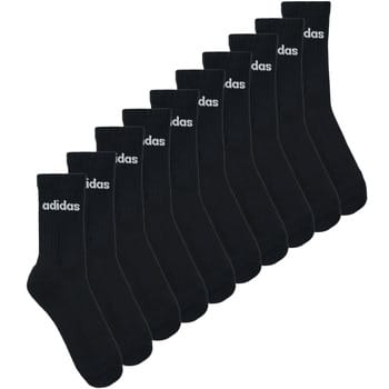 Adidas Performance Linear Gevoerde Sokken 10 Paar - Unisex - Zwart