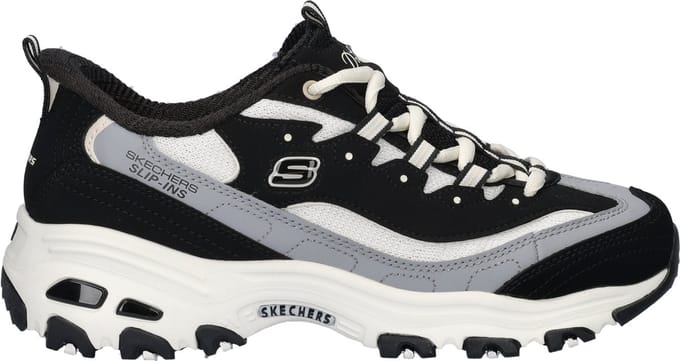 Skechers D LITES-SMOOTH NOSTALGIA Dames Instappers - Zwart / Naturel