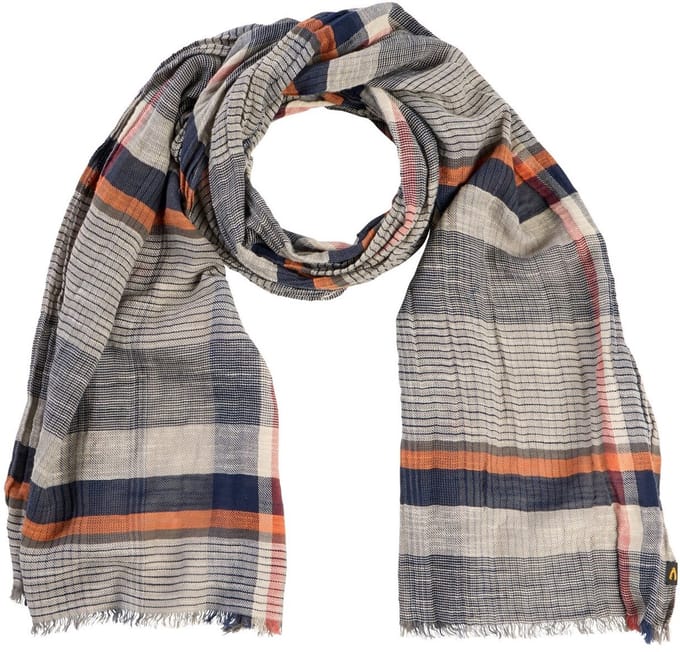camel active Multicolour geweven sjaal van katoenen twill - Maat - Oranjemenswear-OS