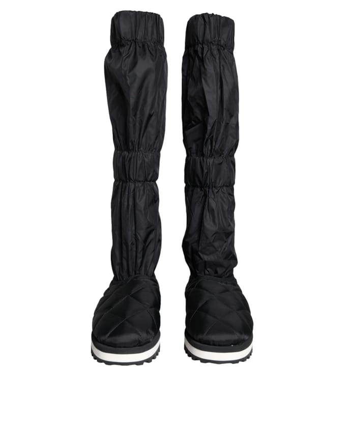 Gequilte Nylon Boots Modelblack