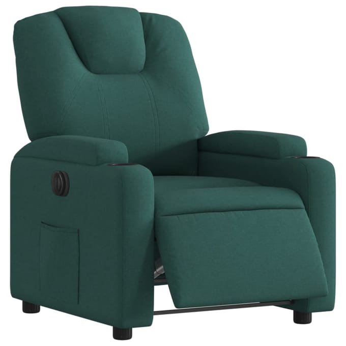 vidaXL - Fauteuil - verstelbaar - elektrisch - stof - donkergroen