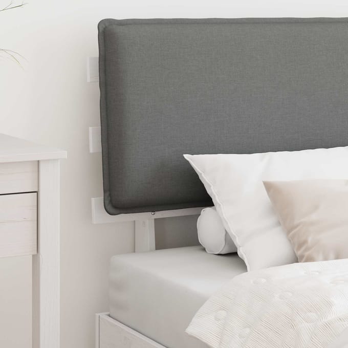 vidaXL - Bedframe - met - Gevoerde - Hoofdbord - Lichtgrijs - 100 - x - 200 - cm