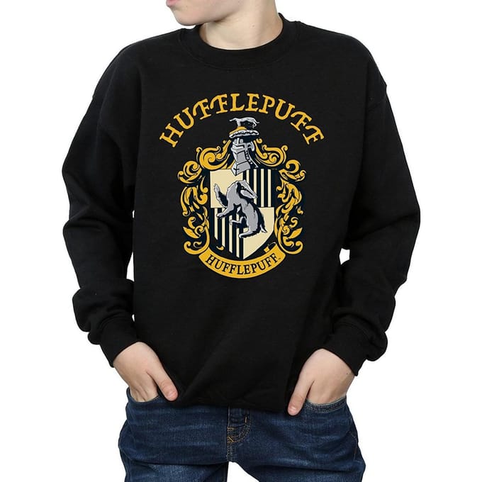 Harry Potter Jongens Gryffindor Katoenen Sweatshirt (Zwart)
