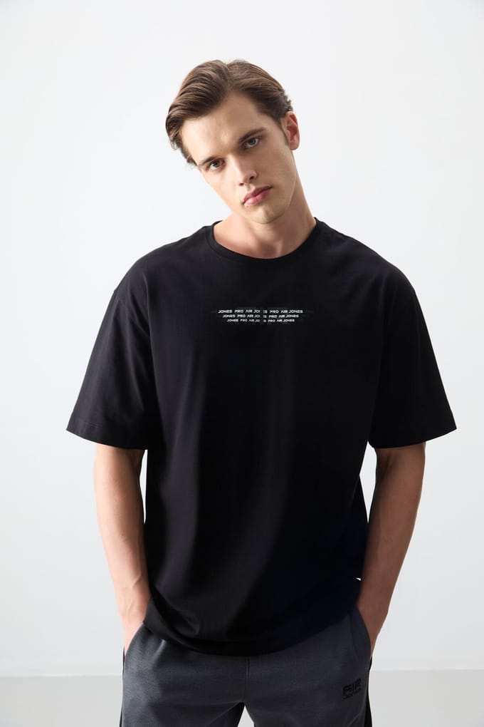 Overmaatse Katoenen Logo T-Shirt
