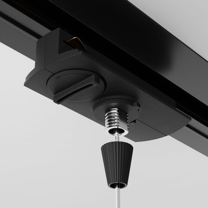 Maytoni Unity connector hanger 1-fase railsysteem zwart