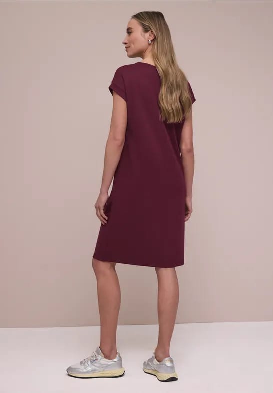 Knielange jersey jurk