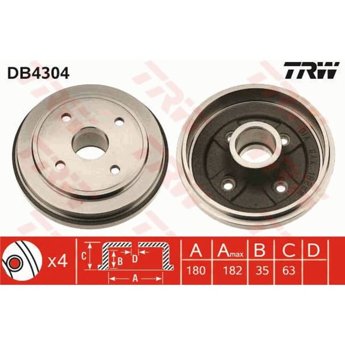 Remtrommel, 1 stuk TRW DB4304