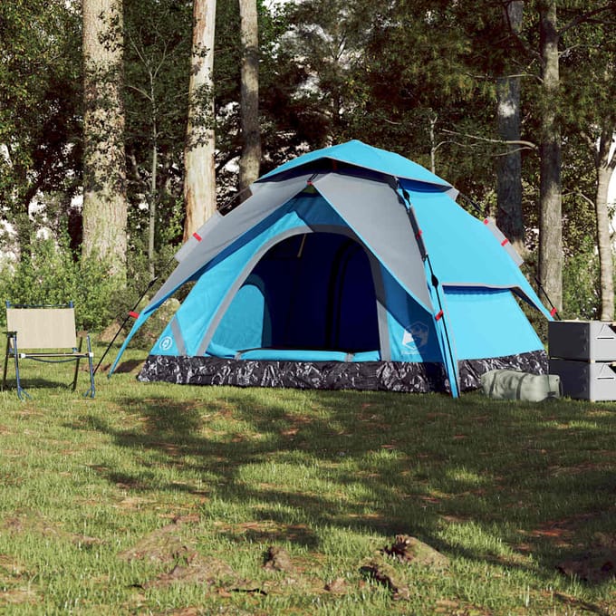 vidaXL - Koepeltent - 5-persoons - snelontgrendeling - blauw