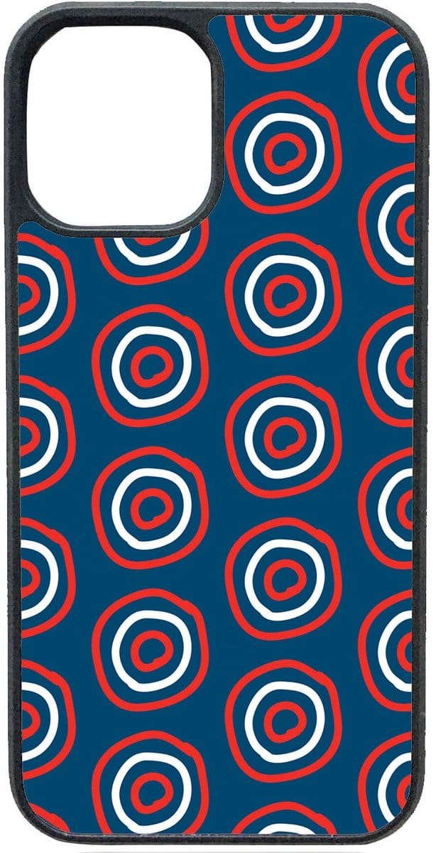 Telefoonhoesje - ROOD WITTE CIRKELS - Iphone 14 Plus