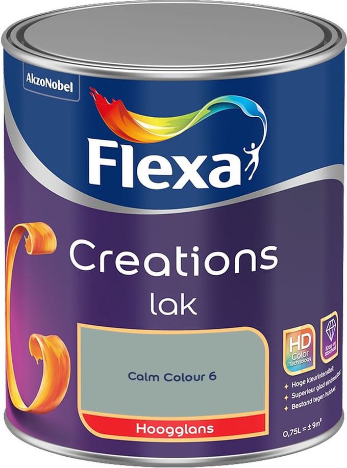 Flexa - Creations Lak Hoogglans - Calm Colour 6 - Mengverf - 750 Ml