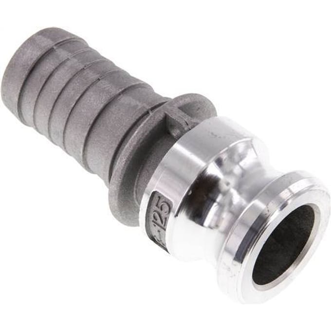 Camlock DN 32 (1 1/4'') Koppeling Aluminium met slangpilaar (32 mm) Type E MIL-C-27487