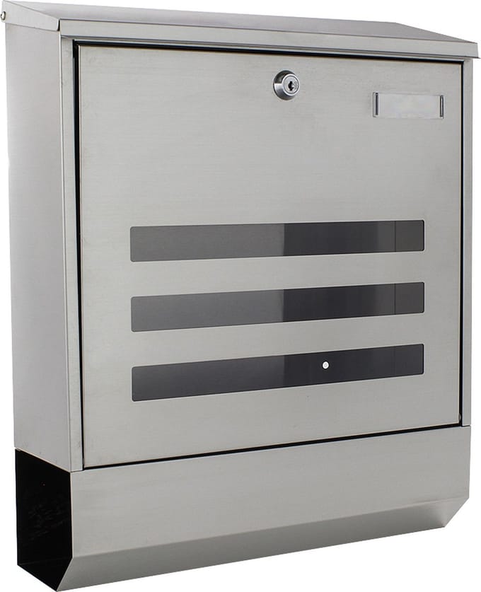 Rottner Brievenbus Mara - RVS - 40x35x12cm - Krantenvak