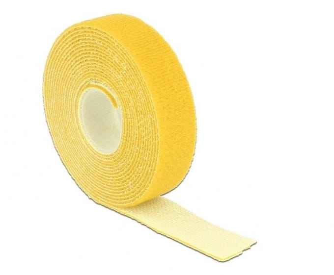 Klittenband rol 20mm / geel (3 meter)