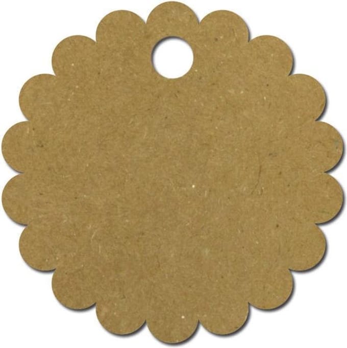 Meyco Hobby - 10 Cadeau Kaartjes met touw - Kraft Bloem
