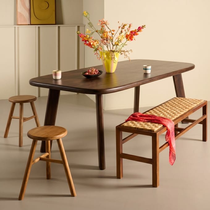 Eettafel Alton Mangohout Rich Walnut | Robuust design