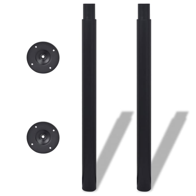 vidaXL - Tafelpoten - telescopisch - 4 - st - 710-1100 - mm - zwart