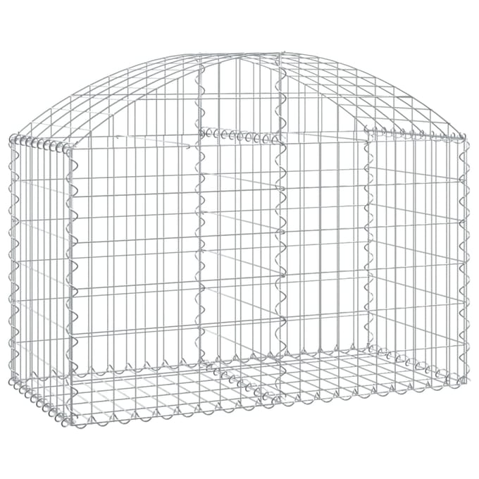 vidaXL - Schanskorf - gewelfd - 100x50x60/80 - cm - gegalvaniseerd - ijzer