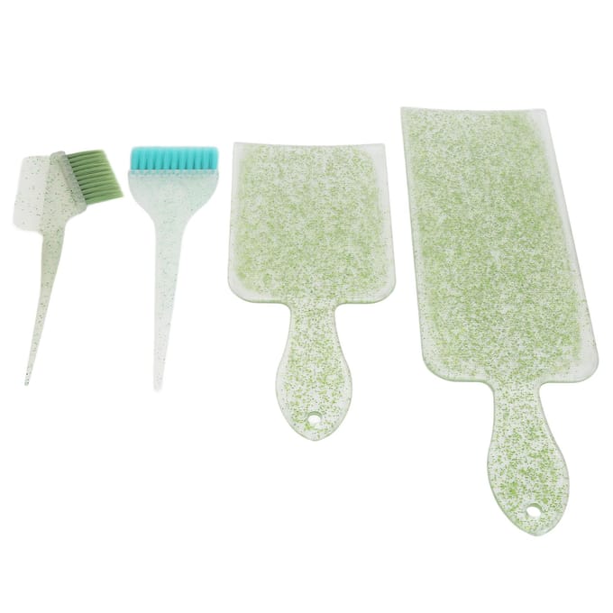 4 stuks Haarverfplank Kit Highlighting Tinting Bleaching Haarverf Borstel Plank Kit voor Schoonheid groen
