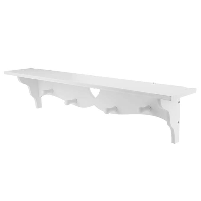 Witte Gesneden Wandhanger Holle Wandplank Wanddecoratie Kapstok Haak white