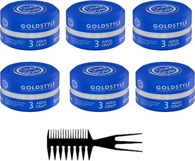 Gold Style Haar Wax Mannen - Gold Style Aqua Craft Styling Wax 900 ml [ 6 Stuks ]